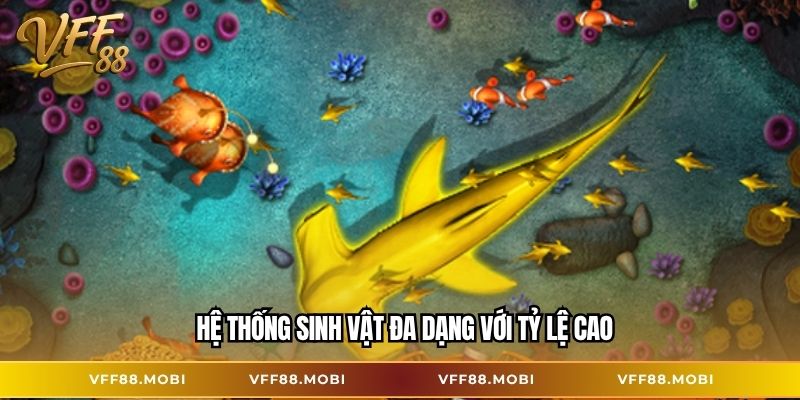 Hệ thống sinh vật đa dạng với tỷ lệ cao